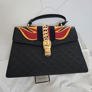 Gucci Sylvie Guccissima Flame Purse Handbag Bag NEW